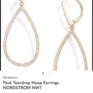 Nordstrom Gold Pavé Teardrop Earrings
